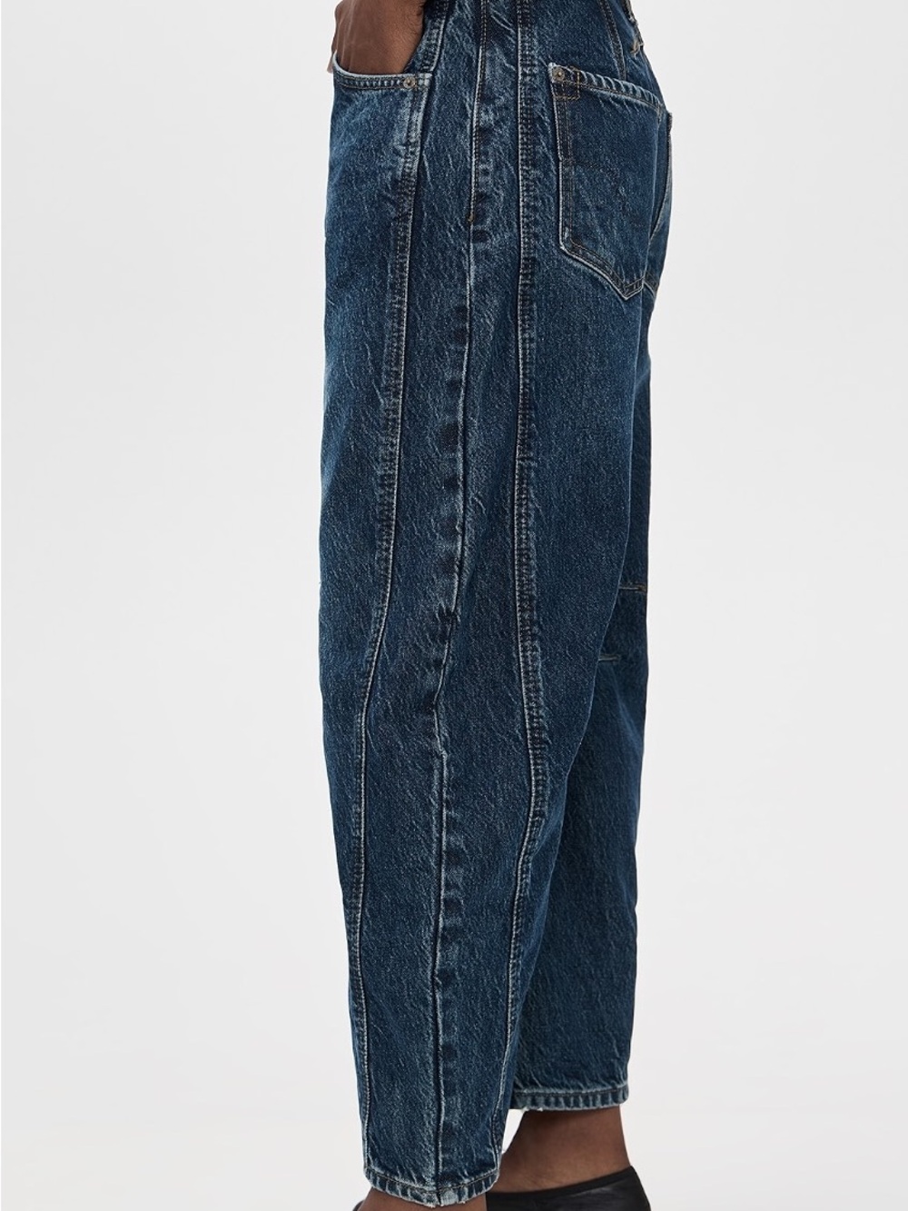 Free People Good Luck mid rise barrel jeans - sz 27 - Picture 3 of 4